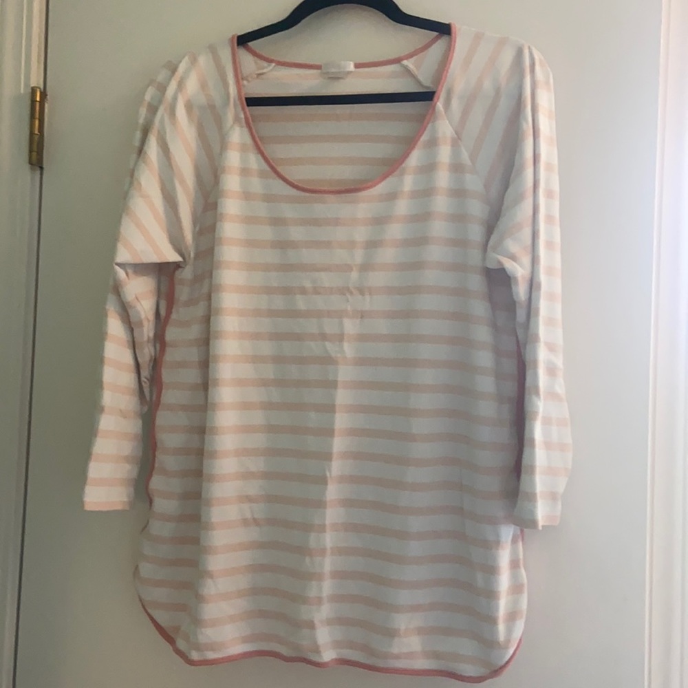 Lake Pajamas Pima Top in Peach
